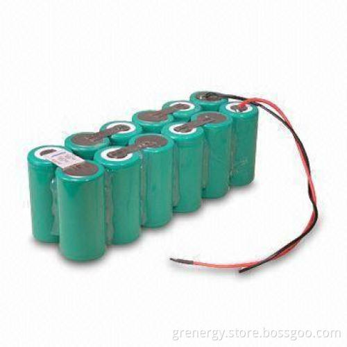 NiMH Battery Pack, 14.4V Voltage, 5,000mAh (12 x C) Capacity, Can be Recharged up to 1,000-cycle